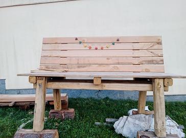 panchina in legno massello 