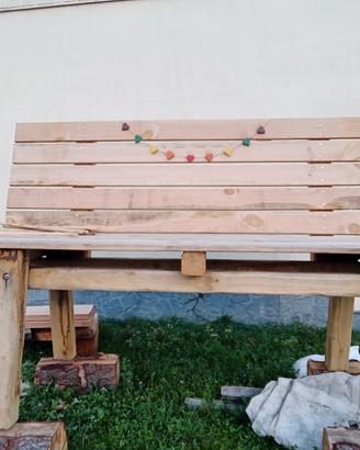 panchina in legno massello 
