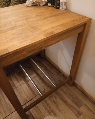 Tavolo quadrato alto bar  legno  80x80 H 95