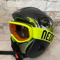 Casco sci alpina 51-55 e  occhiali Neon