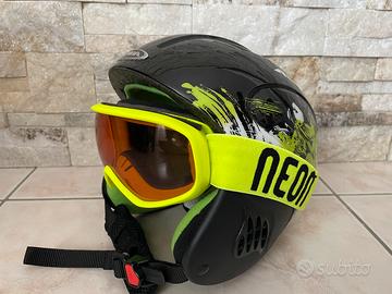 Casco sci alpina 51-55 e  occhiali Neon