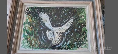 quadro arredamento  tecnica mista  firmato 