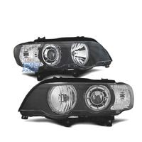 FARI OCCHI ANGEL LED NERI ADATTI A XENON BMW X5 E5