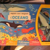 Gioco e libro Imparo con i Magneti L'oceano