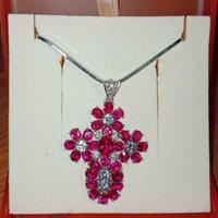 collana arg.925 croce fiorata 