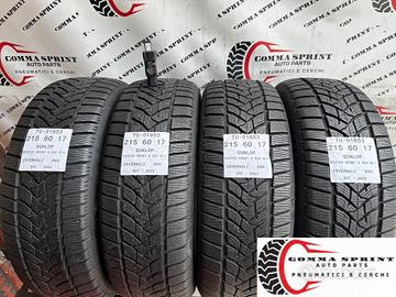 4 PNEUMATICI 215/60 R17 DUNLOP INVERNALI 85%