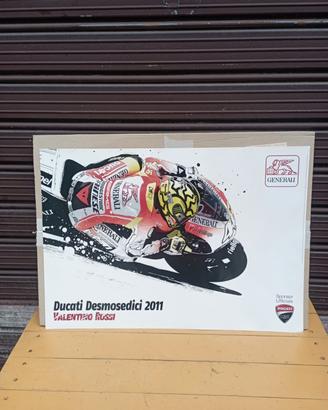 Raro Poster di Valentino Rossi con Ducati del 2011