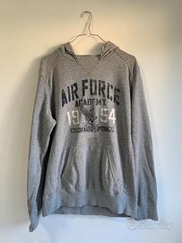 Felpa grigia con cappuccio maniche lunghe