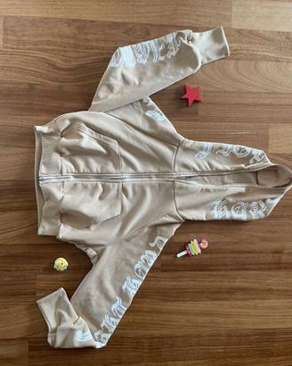 Felpa cropped con zip 40/42