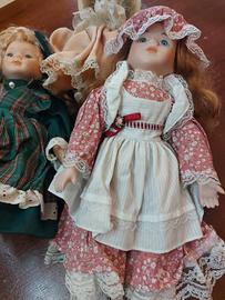 tris di bambole vintage 