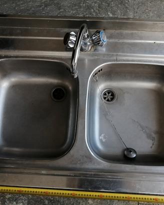 lavello 2 vasche inox