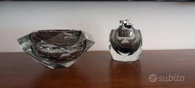 Tris set da fumo vintage Murano  Flavio Poli ann60