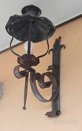 Lampada in ferro battuto anni 60