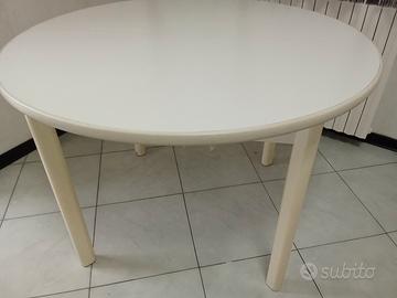 tavolo in legno rotondo bianco