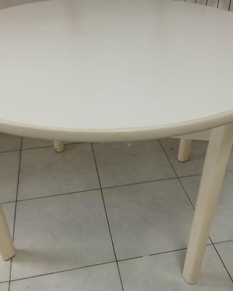 tavolo in legno rotondo bianco