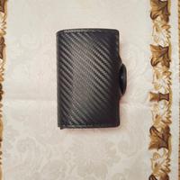 portafoglio slim rfid doppia cassa carbonio