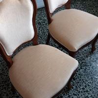 6 Sedie in legno imbottite