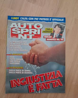 Autosprint 1989 Incidente Mansell Senna - IMSA -