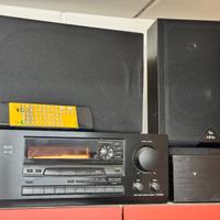 IMPIANTO STEREO, H.T. ONKYO TX DS 555, CON CASSE