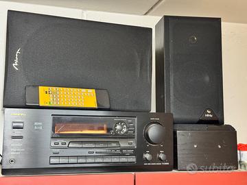 IMPIANTO STEREO, H.T. ONKYO TX DS 555, CON CASSE