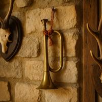 Tromba da richiamo in ottone vintage bugle