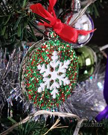 Palline natalizie in resina 