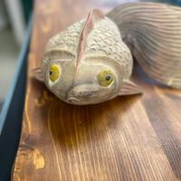 Soprammobile pesce in legno