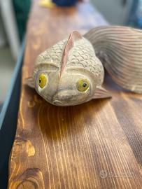 Soprammobile pesce in legno