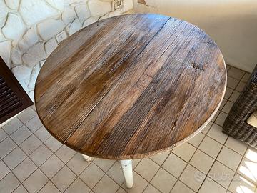 Tavolo in legno con 4 prolunghe SHABBY CHIC