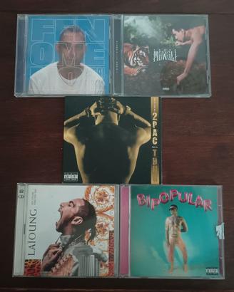 Lotto 5 CD rap – Fabri Fibra, Tedua, 2Pac, Laïoung