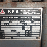 Trasformatore S.E.A. ad olio