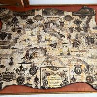 Quadro cartina europa nell anno 1664