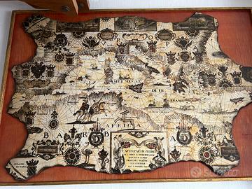 Quadro cartina europa nell anno 1664