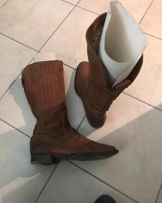 Stivaletti donna in cuoio taglia 40