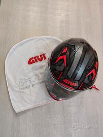 GIVI casco integrale moto nero e rosso