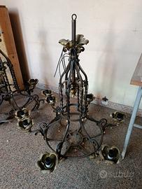 lampadari in ferro battuto 