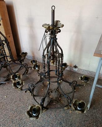 lampadari in ferro battuto 