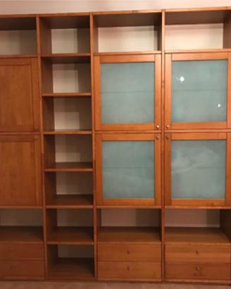 Libreria legno massello a parete