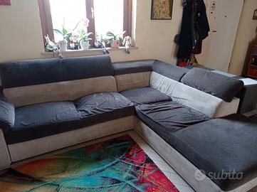 Divano angolare con contenitore 