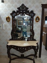 consolle da ingresso con 4 lampadari 