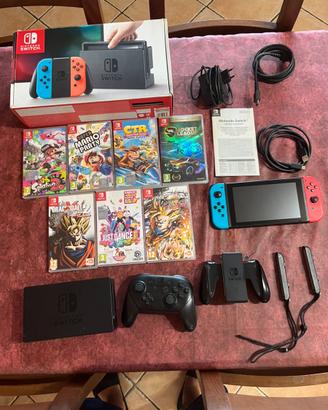 Nintendo Switch,Controller Pro,7 giochi