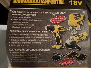 valigetta trapano seghetto smerigliatrice con 2 ba