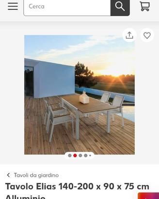 Tavolo per esterno e giardino 