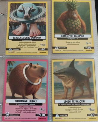 Skifidol Italian Brainrot Trading Card - 4 carte 