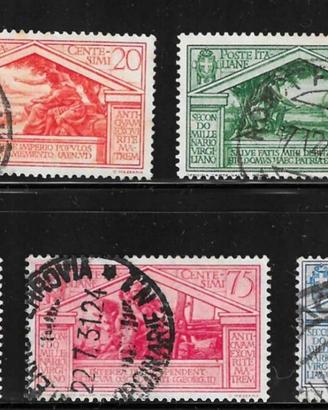 1930 Regno Virgilio serietta 7 val. usati P.O.