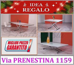 Tavolino Trasformabile con Allunghe laterali a lib