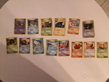 Lotto 18 carte Pokemon vintage ENG 2005