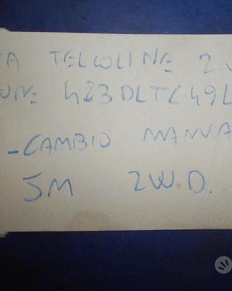 Cambio tata telcoline 2.0td 2wd