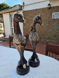 Coppia animali in legno