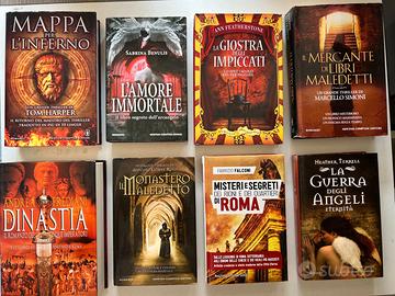 Lotto 8 Romanzi misteri storici, thrille , gothic